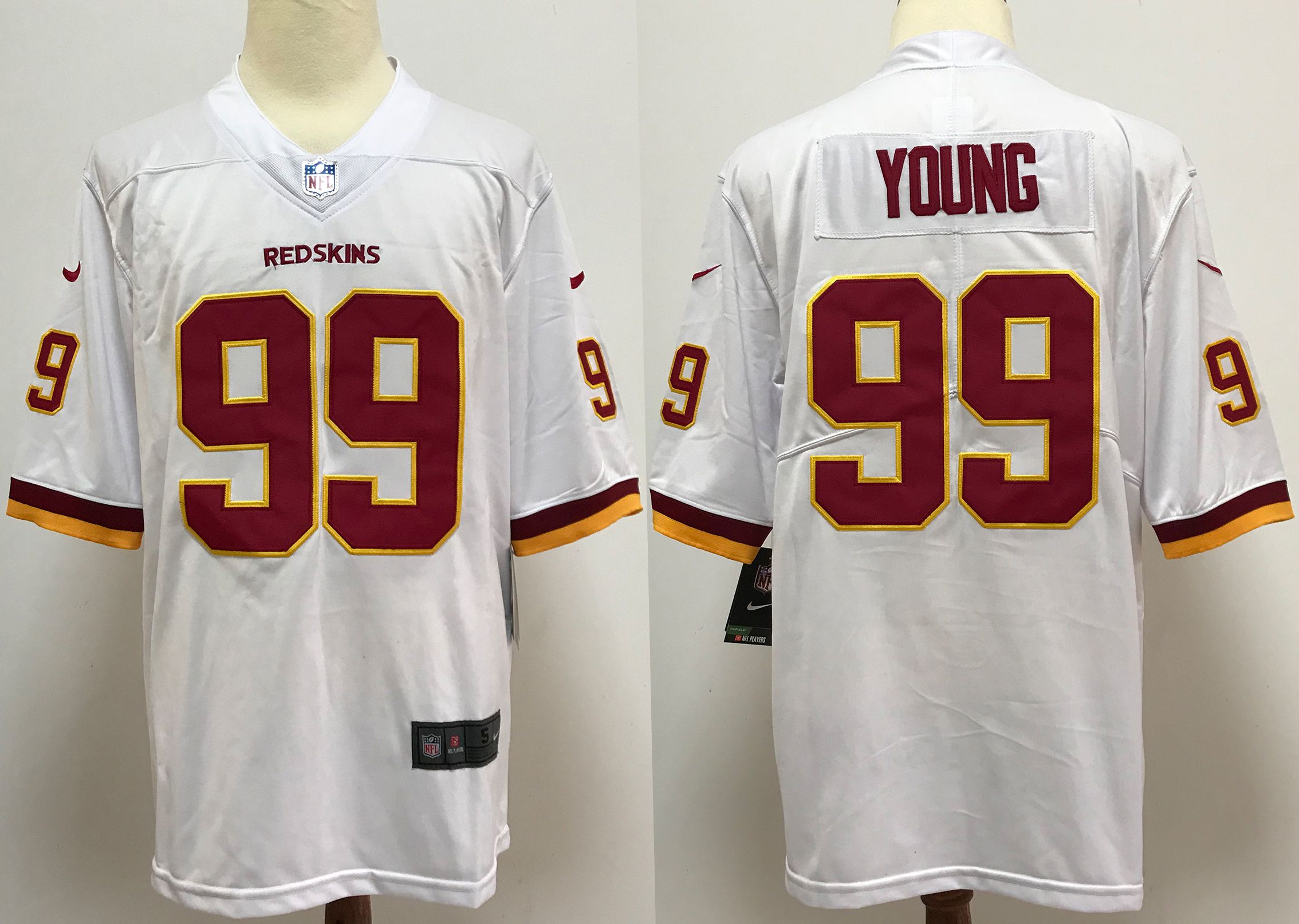 Men Washington Redskins #99 Young White Nike Vapor Untouchable Stitched Limited NFL Jerseys